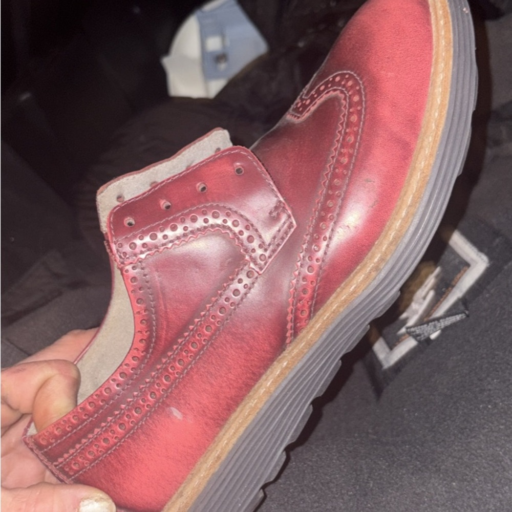 Rockport Men's Burgundy Leather Oxfords